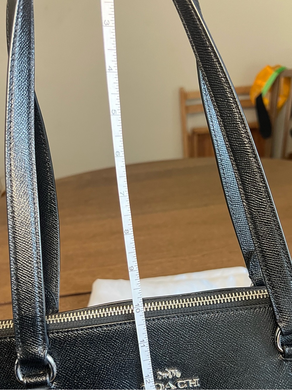 Coach Gallery Tote Bag in Black Cross Grain Leather with Silver Hardware - Picture 12 of 14
